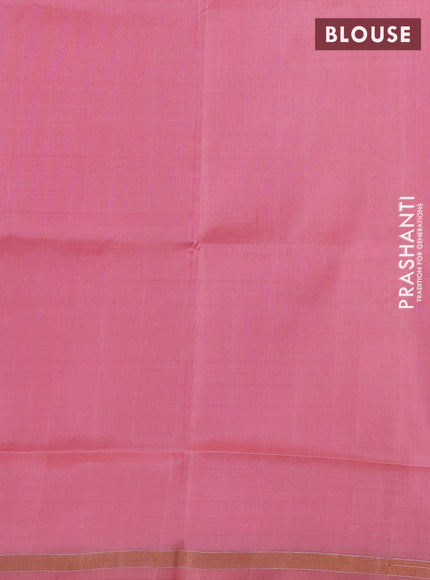 Peach  Pure Uppada Silk - Buttas
