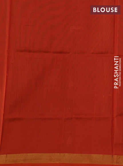 Green & Orange Pure Uppada Silk - Jamdhani Pallu
