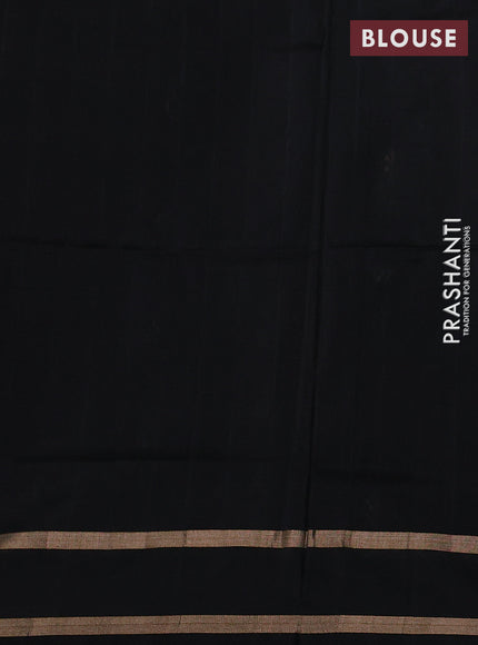 Black Pure Uppada Silk - Buttas