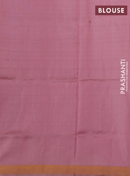 Light Pink & Pastel Peach Pure Uppada Silk - Jamdhani Pallu