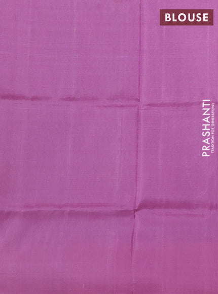 Lavender & Peach Pink Pure Uppada Silk - Buttas