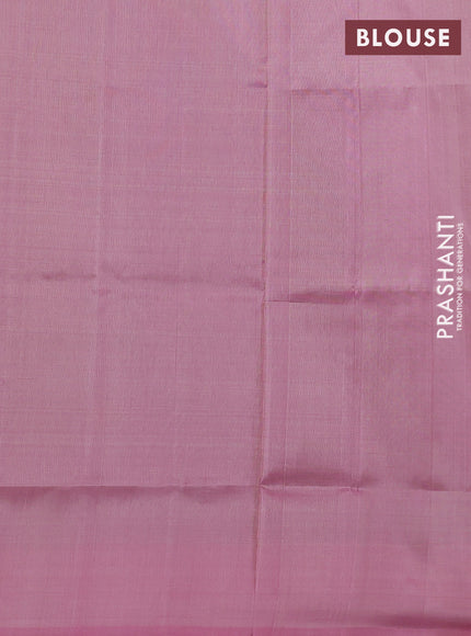 Pastel Peach & Light Pink Pure Uppada Silk - Buttas