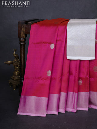Pink Pure Uppada Silk - Buttas