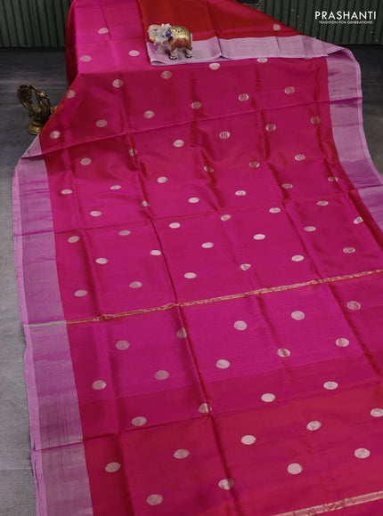 Pink Pure Uppada Silk - Buttas