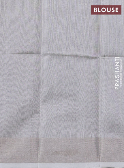 Nay Blue & Grey Pure Uppada Silk - Coin Buttas