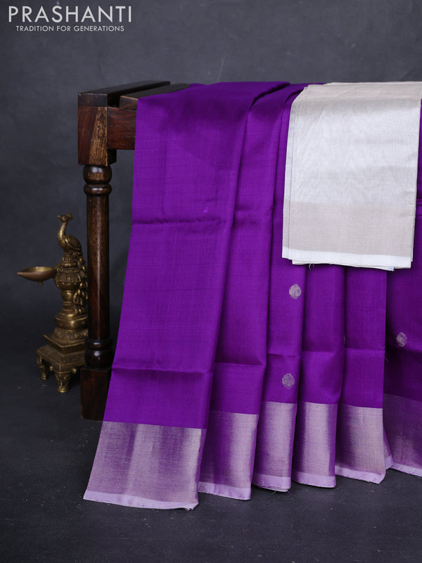 Purple Pure Uppada Silk - Coin Buttas