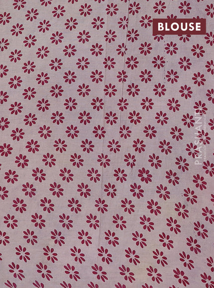 Black & Magenta Pink Kalamkari Cotton Saree