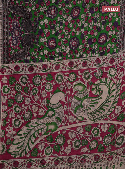 Green & Pink Kalamkari Cotton Saree