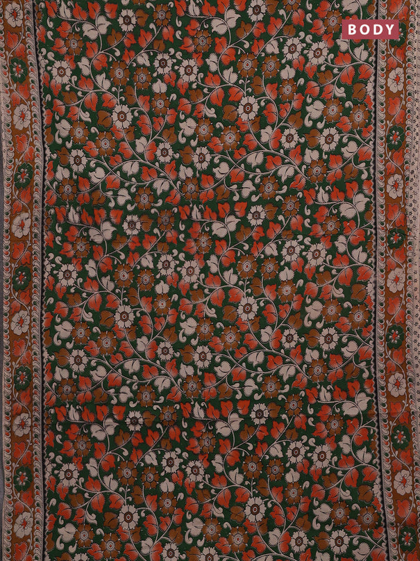 Green & Brown Kalamkari Cotton Saree