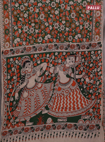Green & Brown Kalamkari Cotton Saree