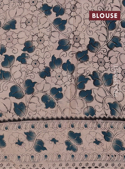 Pink & Green Kalamkari Cotton Saree