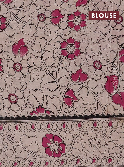 Green & Beige Kalamkari Cotton Saree