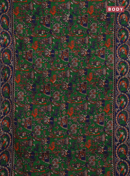 Green & Blue Kalamkari Cotton Saree