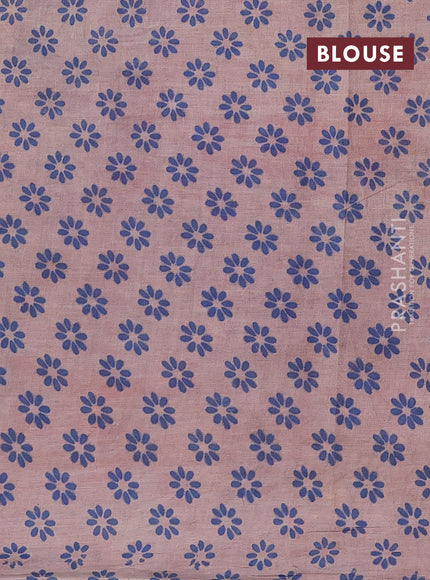 Coffee Brown & Beige Kalamkari Cotton Saree