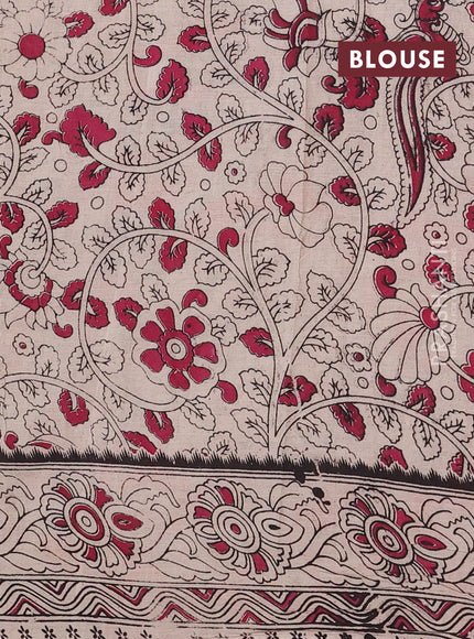 Green & Orange Kalamkari Cotton Saree