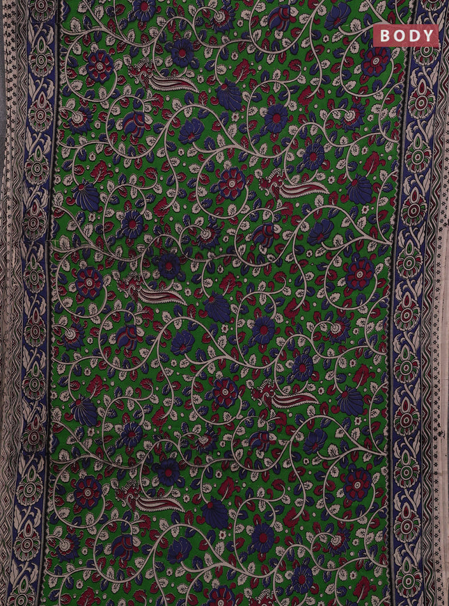 Green & Blue Kalamkari Cotton Saree