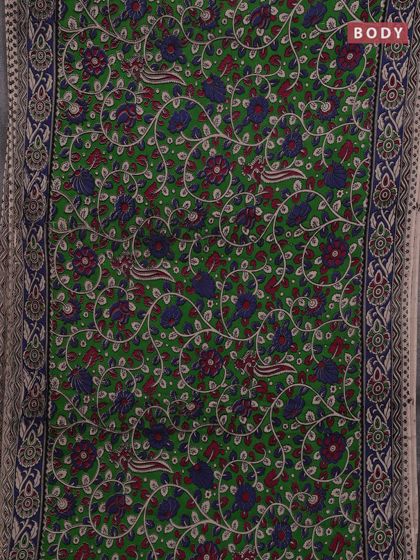 Green & Blue Kalamkari Cotton Saree