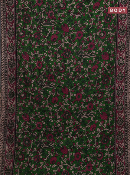 Green & Pink Kalamkari Cotton Saree
