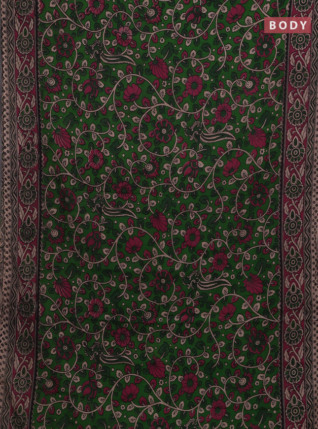 Green & Pink Kalamkari Cotton Saree