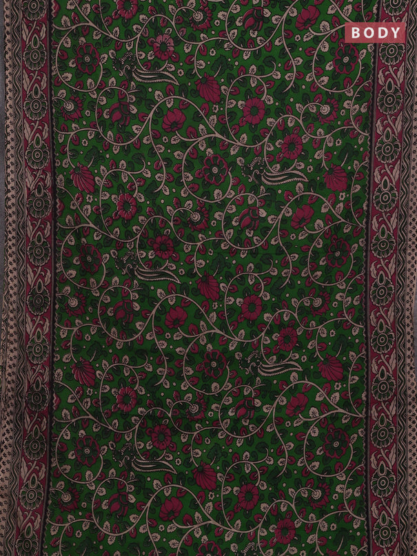 Green & Pink Kalamkari Cotton Saree