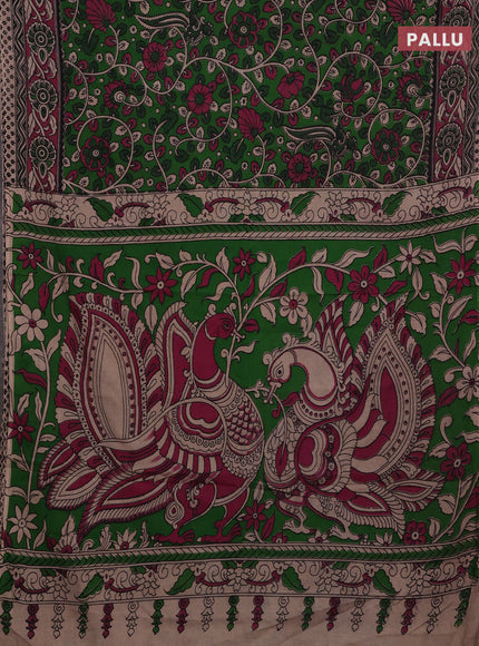Green & Pink Kalamkari Cotton Saree
