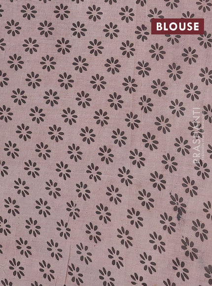 Black & Grey Kalamkari Cotton Saree