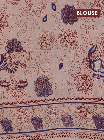 Mehendi Green & Yellow Kalamkari Cotton Saree