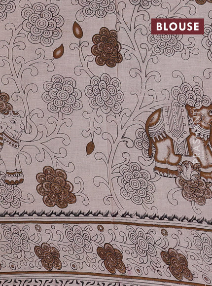 Green & Pink Kalamkari Cotton Saree