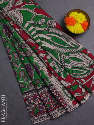 Green & Pink Kalamkari Cotton Saree