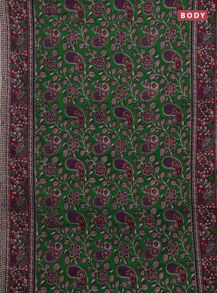 Green & Pink Kalamkari Cotton Saree
