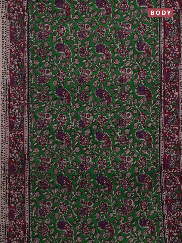 Green & Pink Kalamkari Cotton Saree