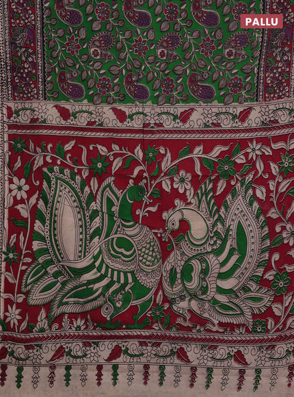 Green & Pink Kalamkari Cotton Saree