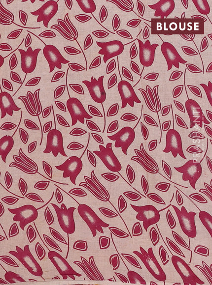 Orange & Maroon Kalamkari Cotton Saree