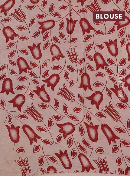 Black & Maroon Kalamkari Cotton Saree