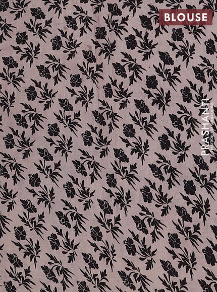 Black & Beige Kalamkari Cotton Saree