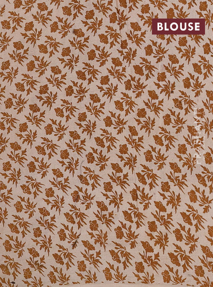 Mustard Yellow & Beige Kalamkari Cotton Saree