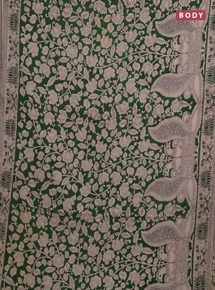 Green & Beige Kalamkari Cotton Saree