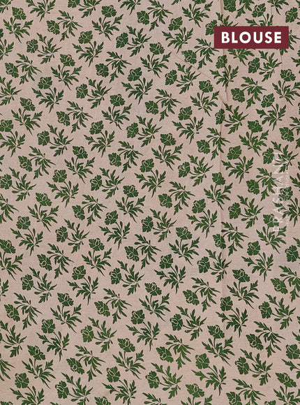Green & Beige Kalamkari Cotton Saree