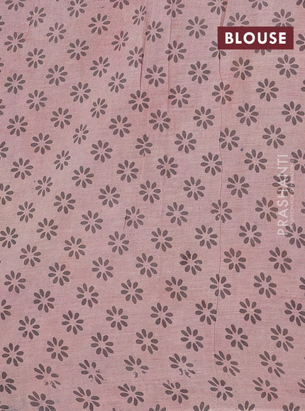 Maroon & Beige Kalamkari Cotton Saree