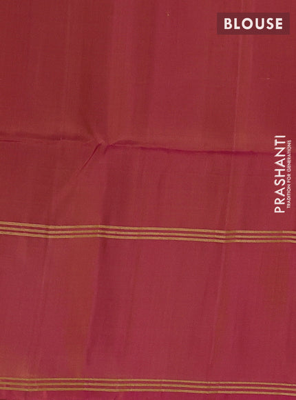 Rust & Pink Pure Soft Silk Saree - Buttas