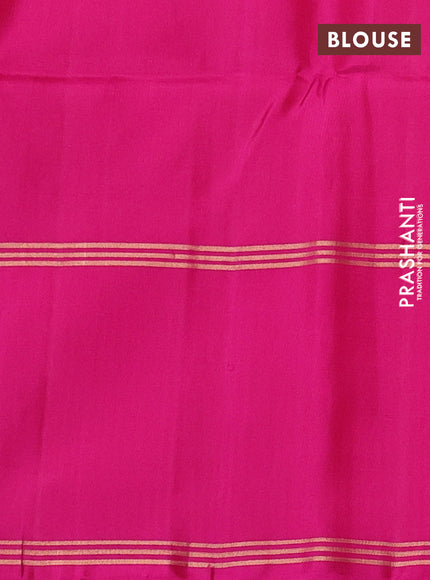 Sunset Orange & Pink Pure Soft Silk Saree - Buttas