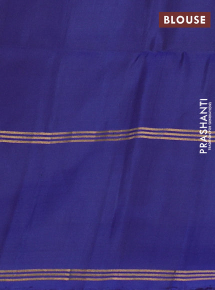 Blue Pure Soft Silk Saree - Buttas