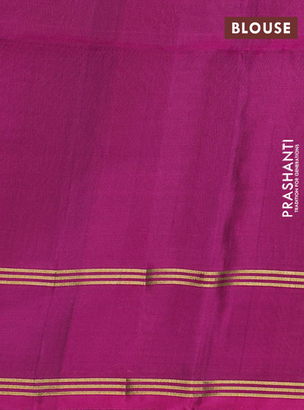Mustard Yellow & Pink Pure Soft Silk Saree - Buttas