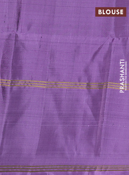 Purple & Lavender Pure Soft Silk Saree - Buttas