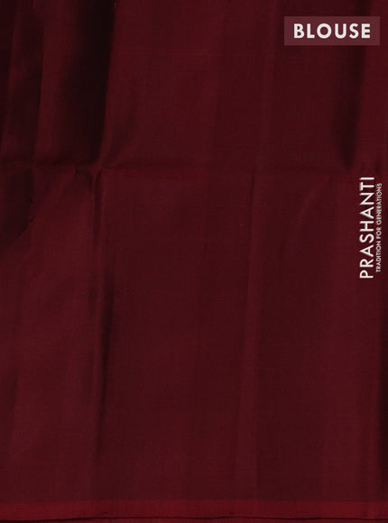 Black & Red Pure Soft Silk Saree - Buttas