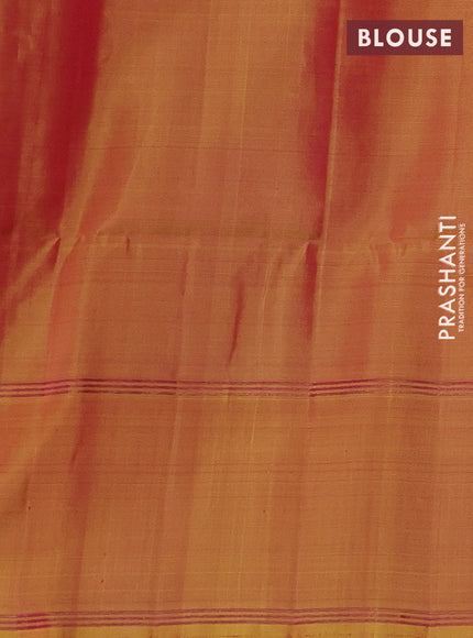 Red & Yellow Pure Soft Silk Saree - Buttas