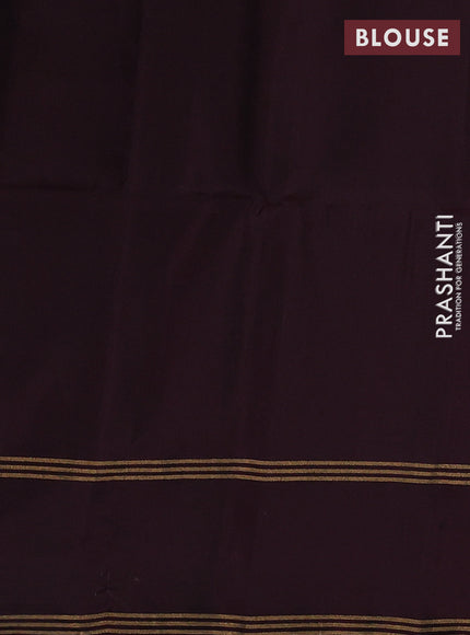 Rust & Marron Pure Soft Silk Saree - Buttas