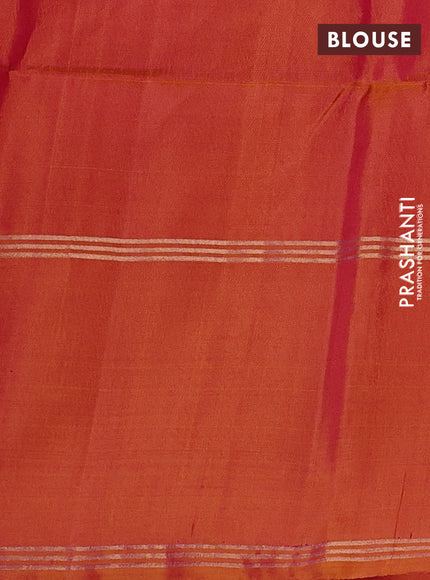 Pink & Mustard Yellow Pure Soft Silk Saree - Buttas