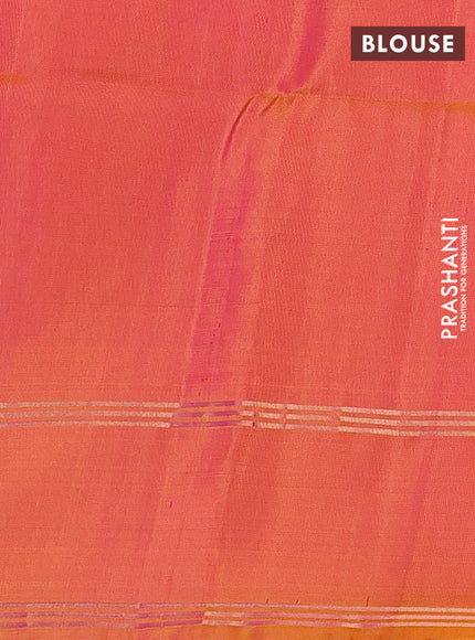 Pink & Mustard Yellow Pure Soft Silk Saree - Buttas