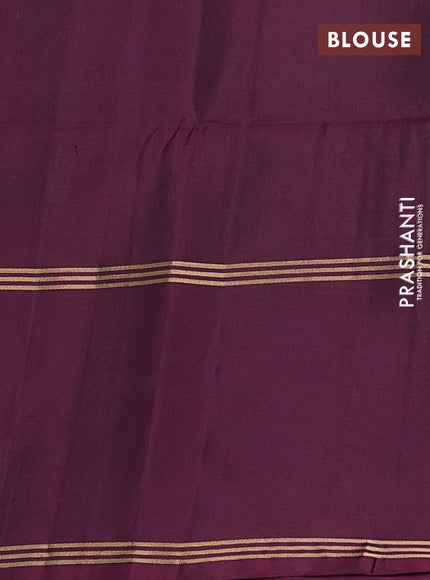 Brown & Wine Pure Soft Silk Saree - Buttas
